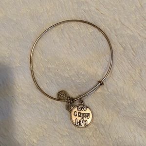 Alex and Ani Silver “Live a Happy Life” Bracelet